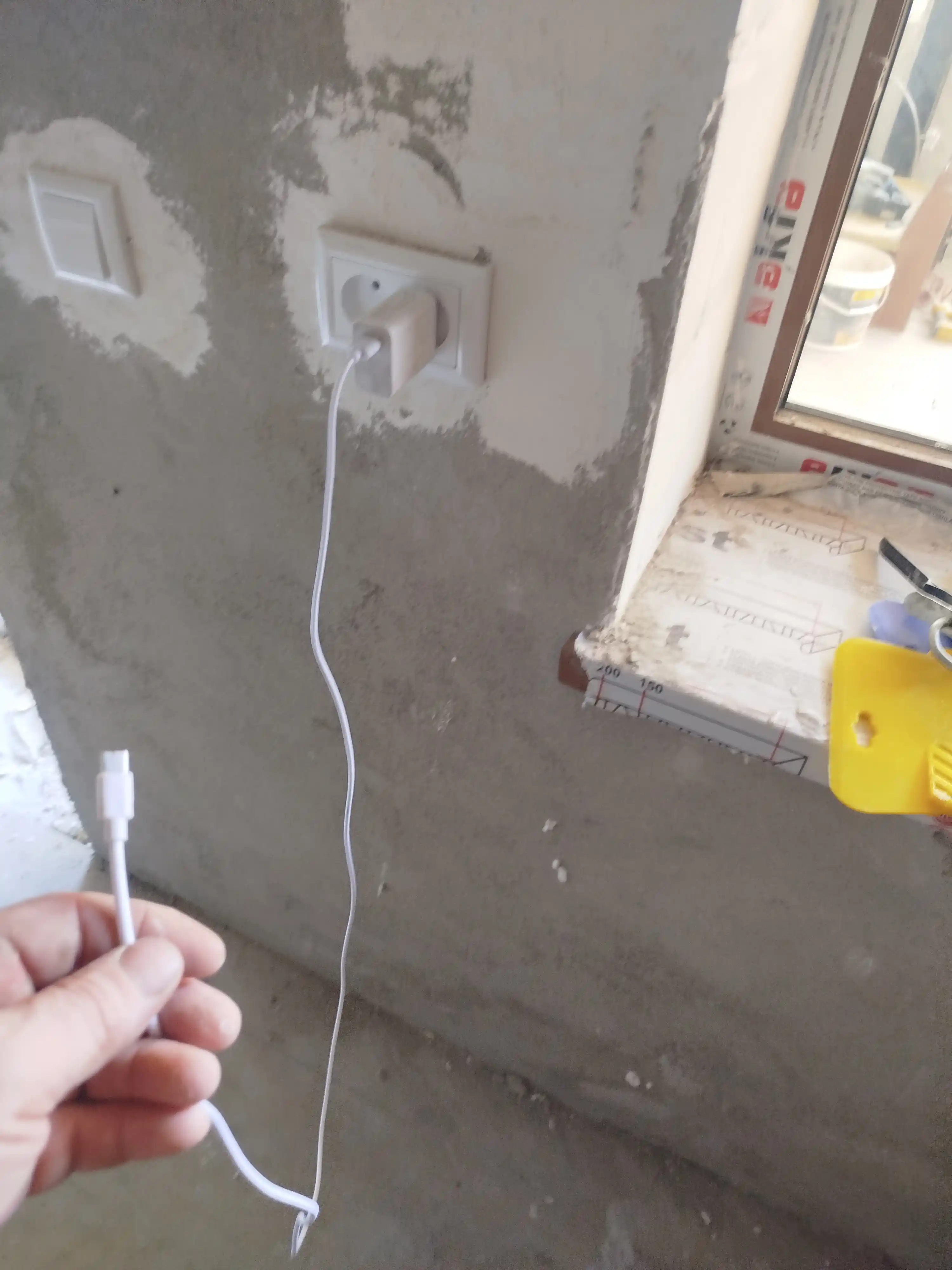 USB-A kabeli bilan 120W Fast Charging tarmoq zaryadlash qurilmasi - Type-C, oq