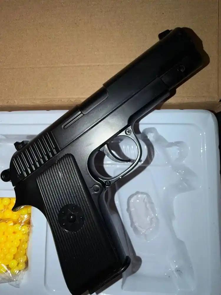 Temir pistolet, o'yinchoq pnevmatik qurol, metal pistolet, Glock bolalar uchun oyinchoqlar