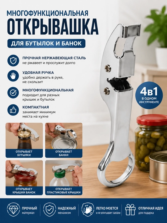 Konserva ochgich yog'och tutqichli zanglamaydigan po'lat - 