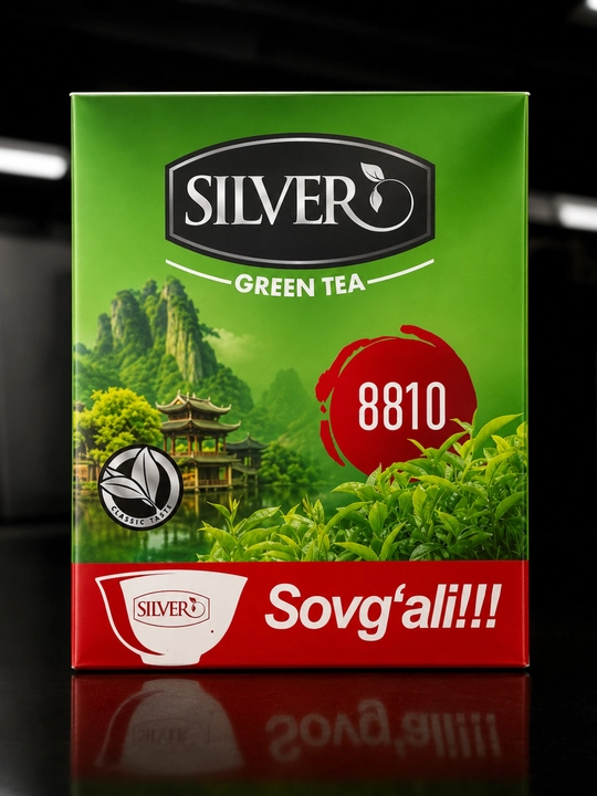 Чай SILVER GREEN TEA 8810, горький зеленый чай, высококачественный зеленый чай, освежающий