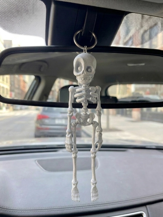 Harakatlanuvchi brelok, mashinaga osiladigan skelet, mumiya, astronavt, mushuk skeleti
