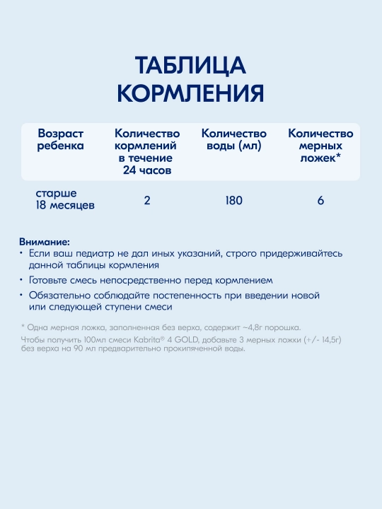 Смесь молочная Kabrita 4 Gold, с 18 месяцев, 800 гр