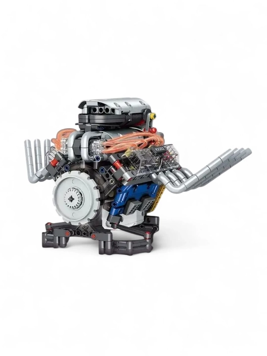 Конструктор двигателя V8 665 деталей с управлением через приложение