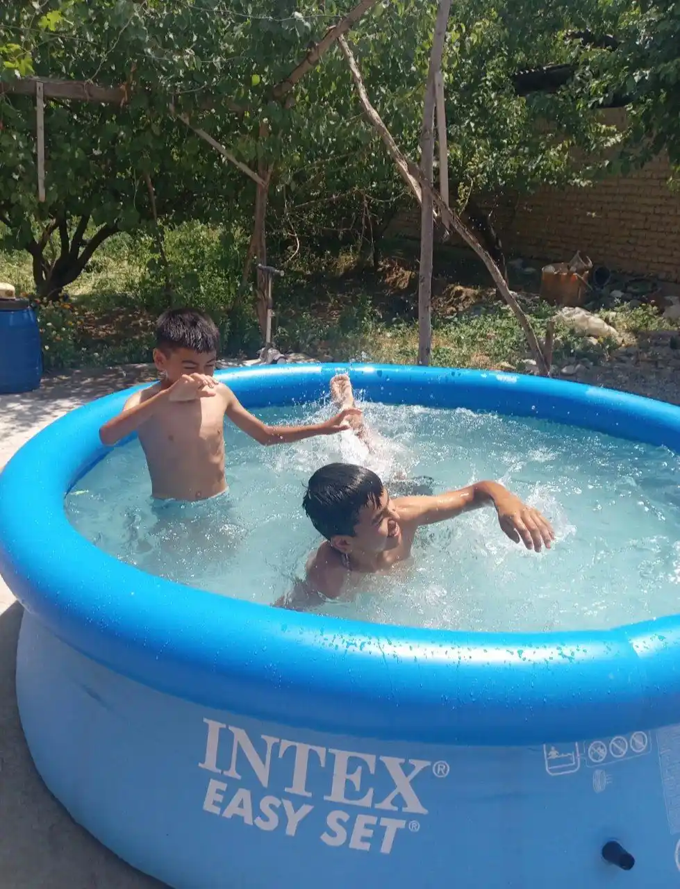 INTEX Easy Set dumaloq shishiriladigan basseyn  sovg‘a dala hovli oilaviy basseyn