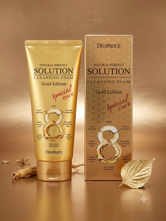 DEOPROCE Natural Perfect Solution Cleansing Foam Rice Пенка для умывания, 170 г