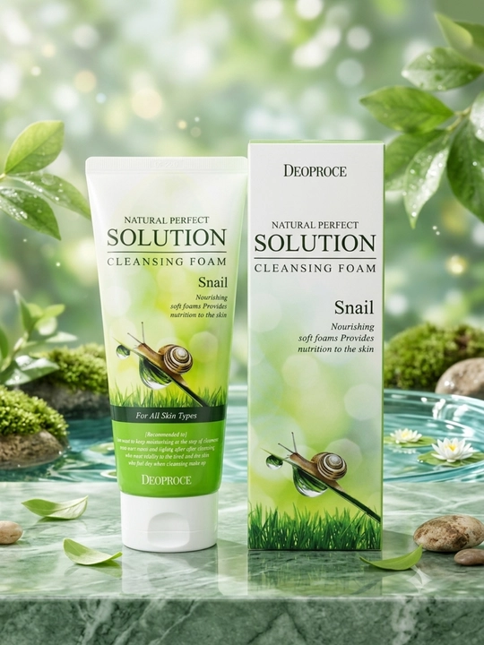 DEOPROCE Natural Perfect Solution Cleansing Foam Rice Пенка для умывания, 170 г