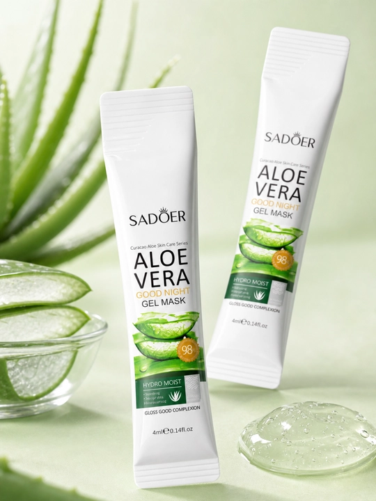 Ночная маска для лица SADOER с алоэ, увлажняющая, смывания не требует