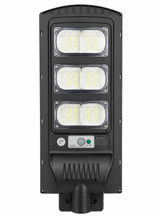 LED 150W quyosh batareyali ko'cha projektori, harakat sensorli va masofadan boshqaruv pult