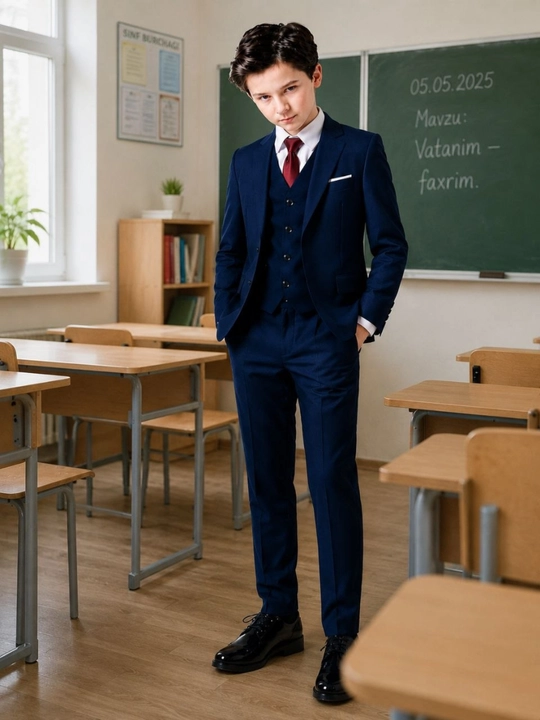 Костюм для мальчика пиджак и брюки и жилет, школьная форма, школьный костюм для мальчика