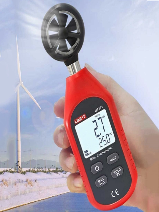 UNI-T UT363 ixcham anemometr, havo tezligi 0–30 m/s, harorat -10…50 °C