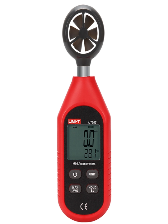 UNI-T UT363 ixcham anemometr, havo tezligi 0–30 m/s, harorat -10…50 °C