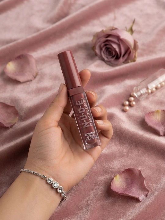 Матовая жидкая помада для губ NUDE Romantic Matte, водостойкая - 