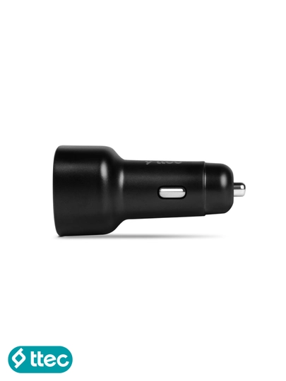 TTEC 48W avtomobil zaryadlagichi USB-C+USB-A, USB-C–Lightning kabel 120 см