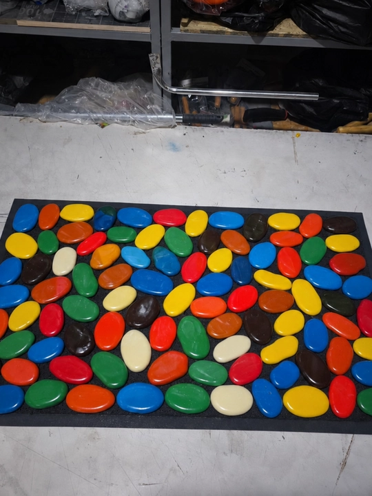 Yuvinish xonasi tabiiy toshdan yasalgan sirpanmaydigan, 80 × 50 sm, oyoq massaj gilami - 