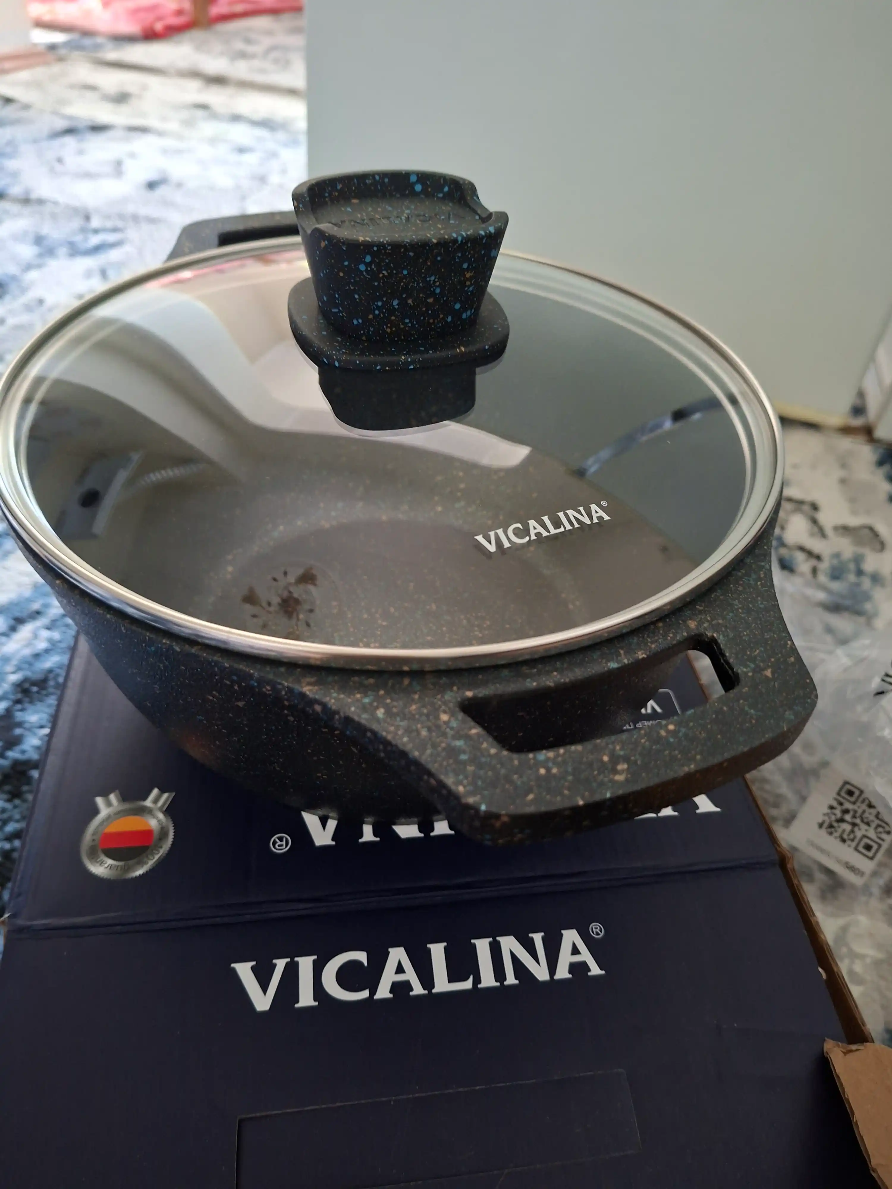 Казан антипригарный Vicalina с крышкой, кухонная посуда