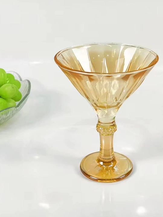 Martini uchun bokallar, kokteyl uchun bokallar, shisha bokallar, 340 ml, to‘plam 6 dona