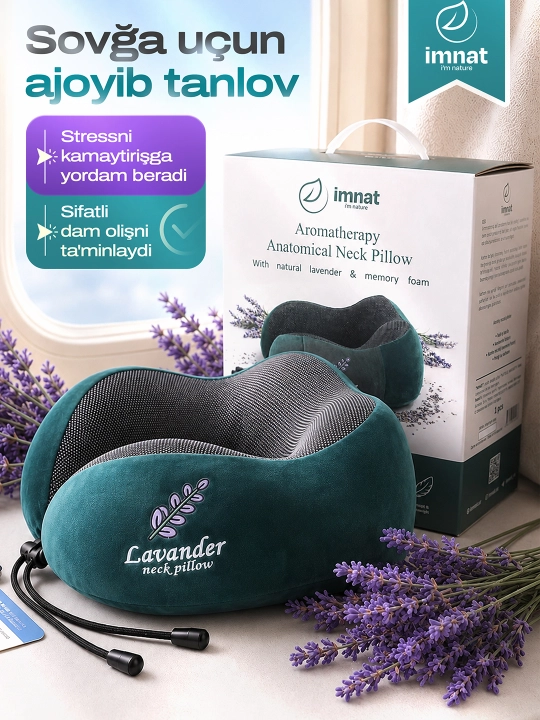 Lavanda yostiq, sifatli uyqu va sayohat uchun aromaterapiya giyohli yostiq, IMNAT