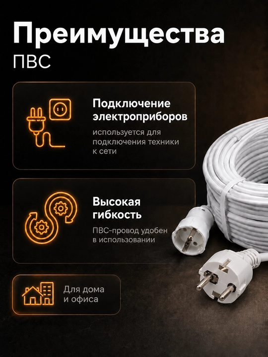 Удлинитель силовой ПВС 2×1,5, 1 розетка, угловая вилка, 2–100 м, белый