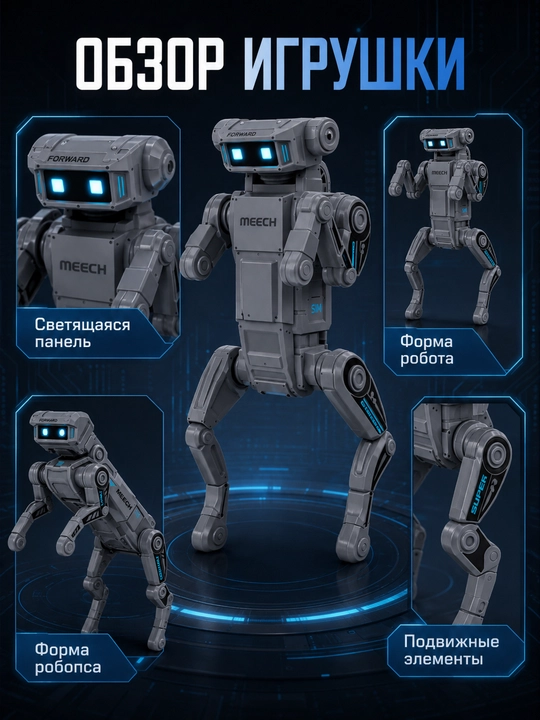 Transformator Robot IT, masofadan boshqariladigan robot o‘yinchoq, LED chiroqlar bilan