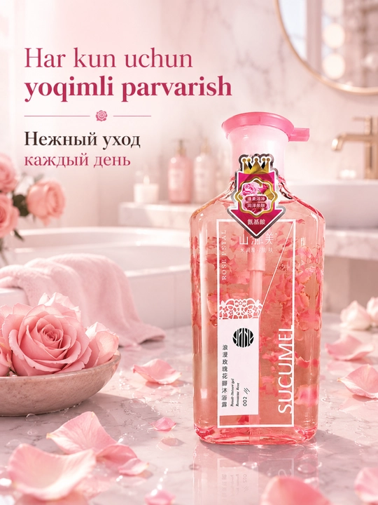 Гель для душа Romantic Rose с ароматом розы, 525 мл