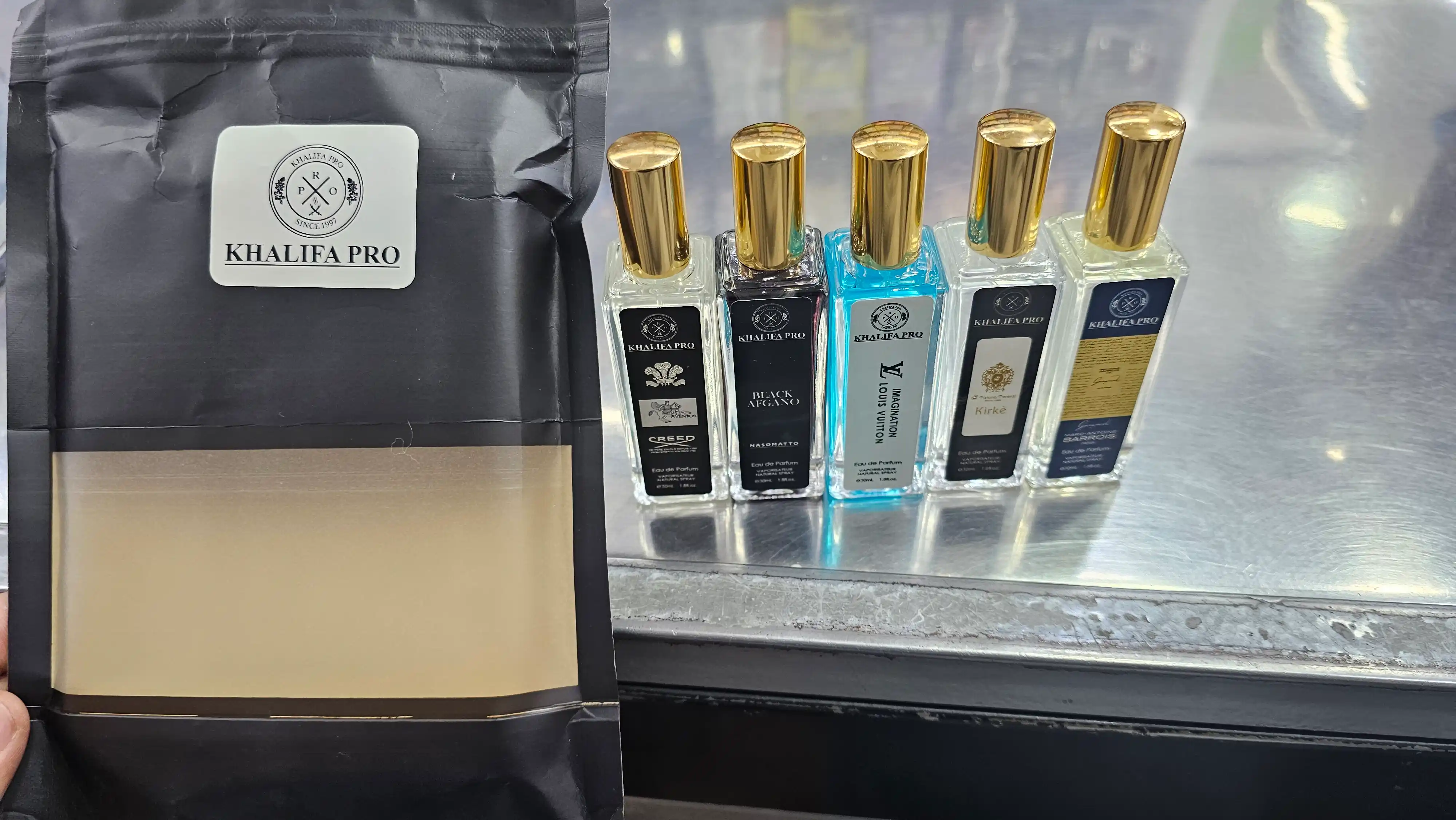 Парфюмерный набор 5 в 1 — Ganymede, Black Afgano, Creed, объём по 10 мл
