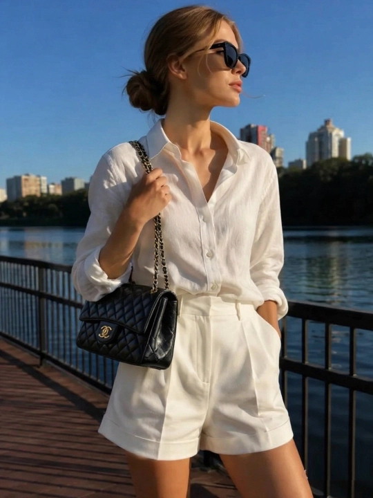 Chanel uslubidagi ayollar yelkama-sumkasi, mini Chanel debriyaj sumkasi