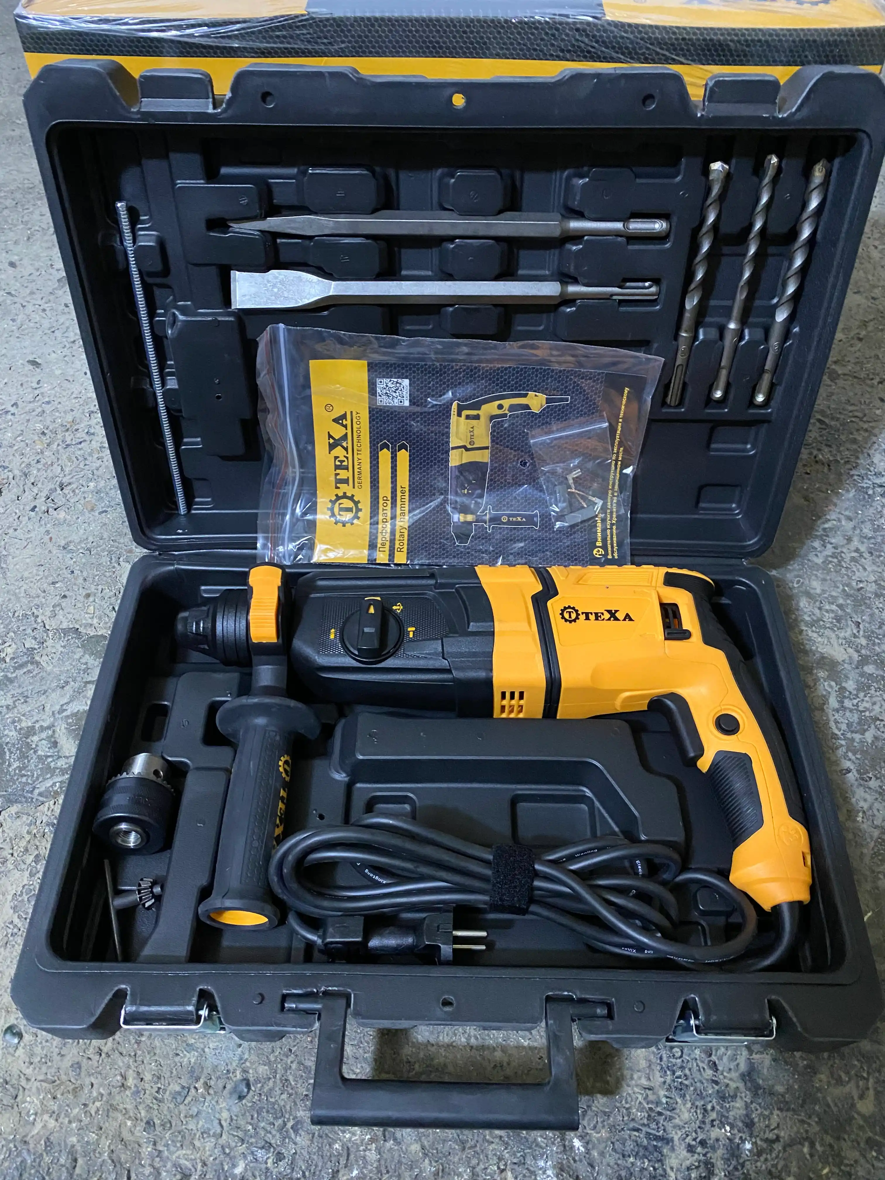 Перфоратор TEXA T-22603 1350 Вт, 26 мм, 3 режима работы, SDS-Plus