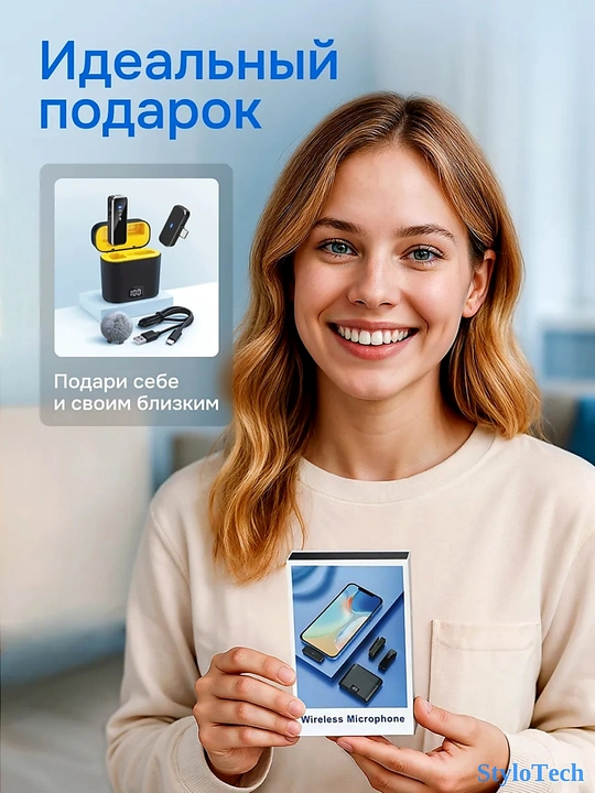 Mikrofon petlichka simsiz telefon uchun, professional mikrofon iPhone va Android uchun
