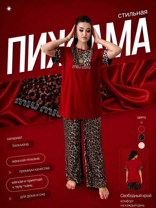 Двойка - домашняя одежда летняя, для женщин и девочек, мягкий штапель, размер с 46 до 56 - 