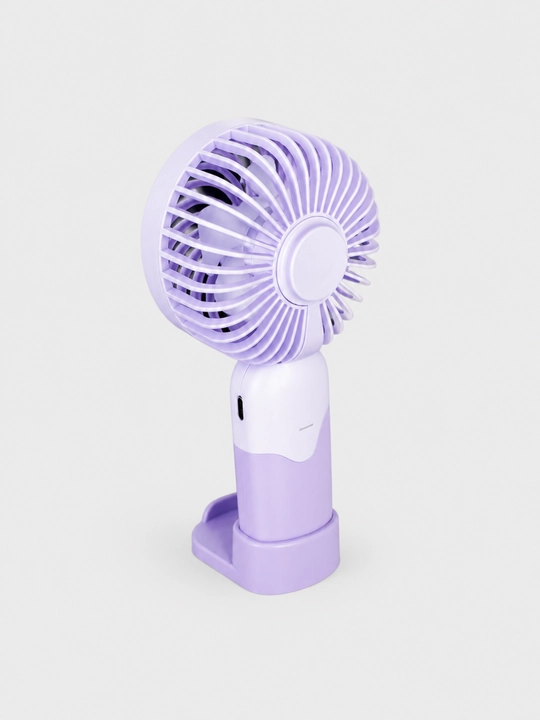Portativ mini qo‘l ventilyatori USB Type-C, 3 tezlik, jim, akkumulyatorli fan