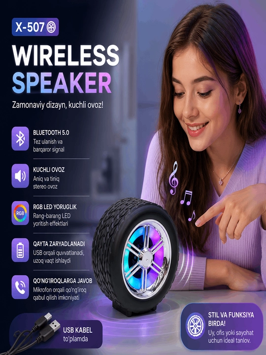 X-507 Kolonka USB, Bluetooth