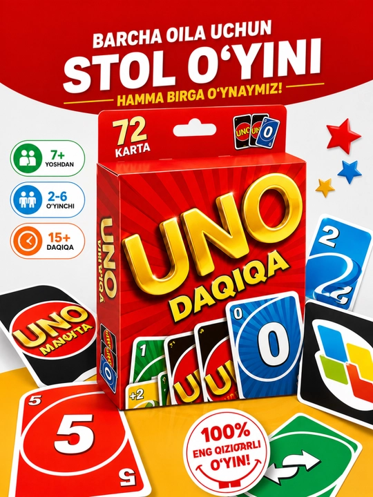 Настольная игра UNO, карточная игра для компании и семьи