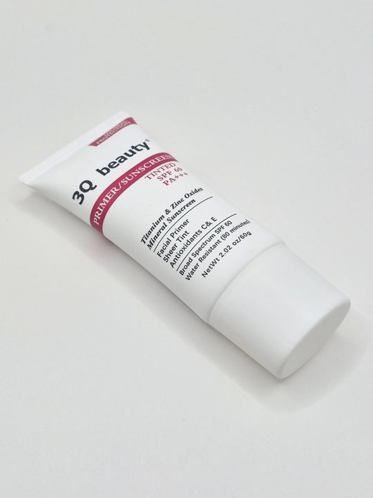 Yuz uchun 3Q Beauty Tinted Sunscreen SPF 60 PA+++ yengil tusli praymer-kremi, 60 g