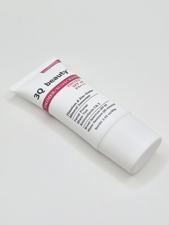 Yuz uchun 3Q Beauty Tinted Sunscreen SPF 60 PA+++ yengil tusli praymer-kremi, 60 g