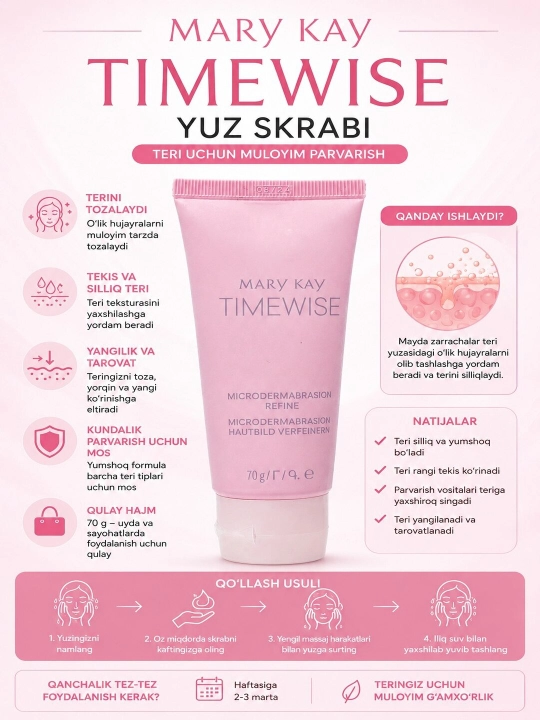 Mary Kay TimeWise скраб для лица, 70 г, микродерма - 
