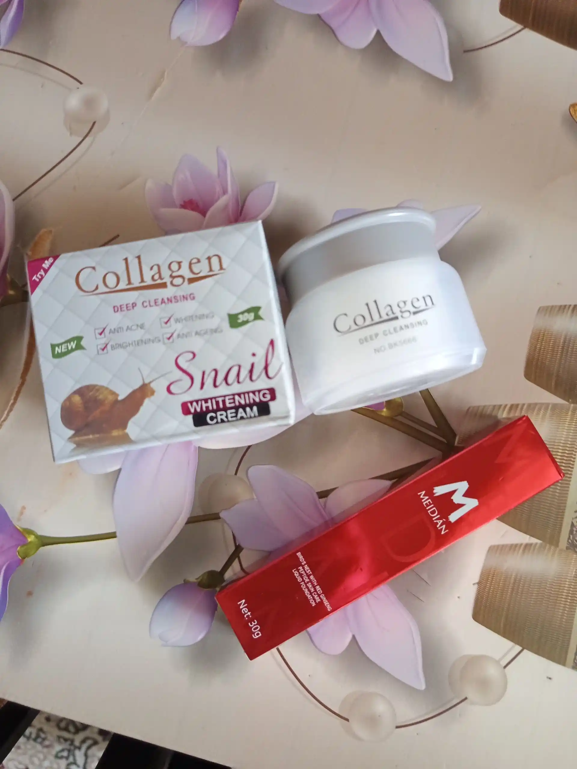 Крем для лица,Collagen крем,отбеливающий крем,анти-акне и антивозрастной,4 в 1 , 80 г
