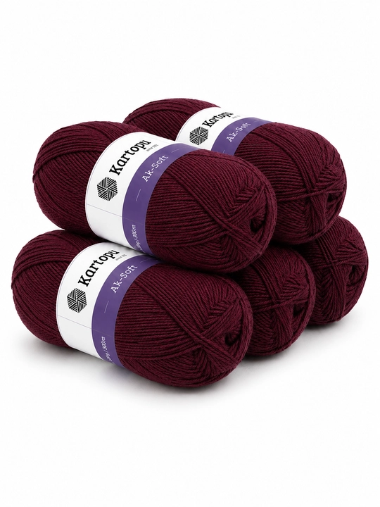 Kartopu Ak-Soft ip – Paxtali to‘qish ipi, amigurumi va kroshe uchun yumshoq ip 50g/160m