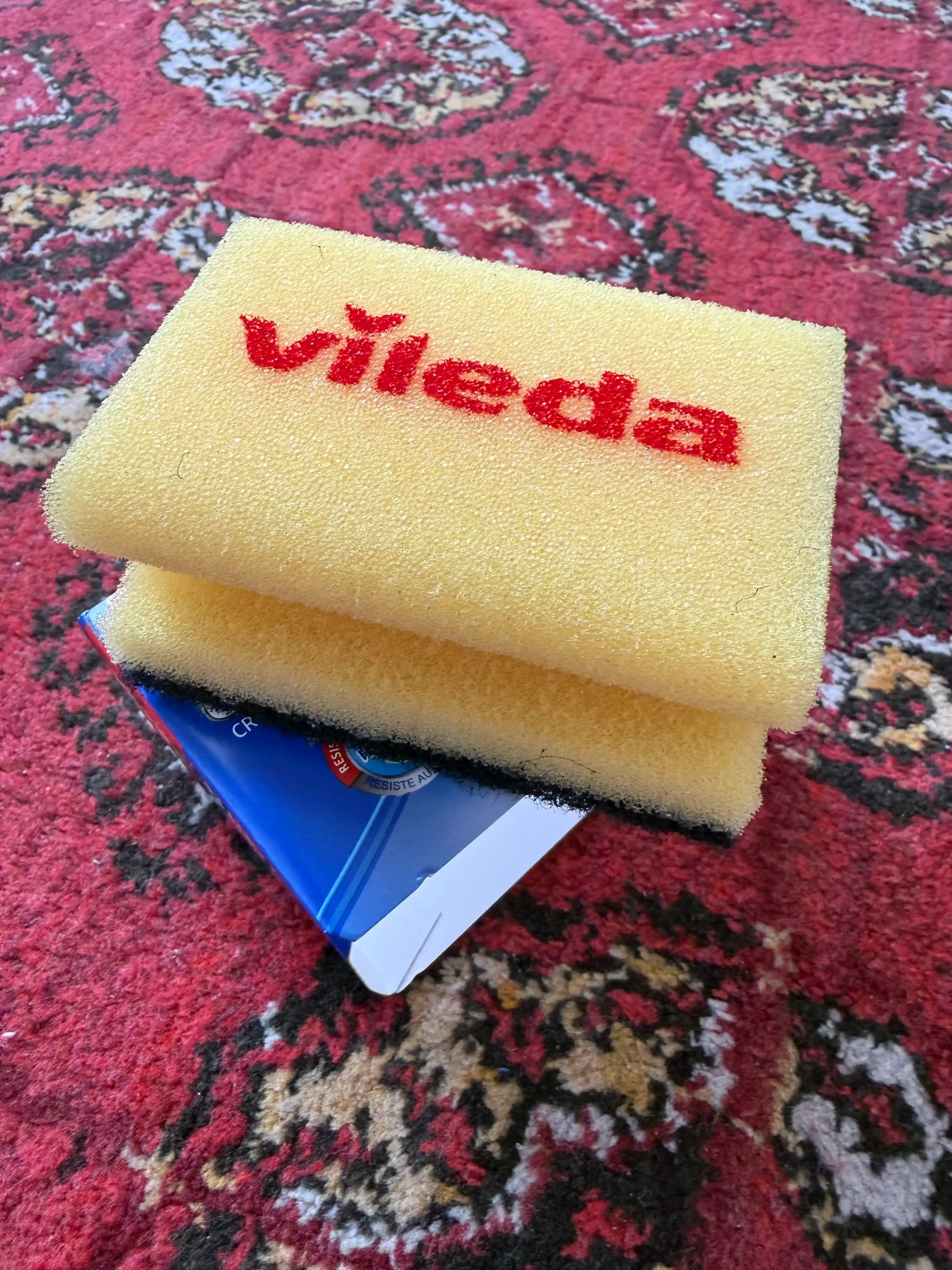 Губка для посуды Vileda, Glitzi Crystal, кристаллы, для стойких загрязнений, для кухни
