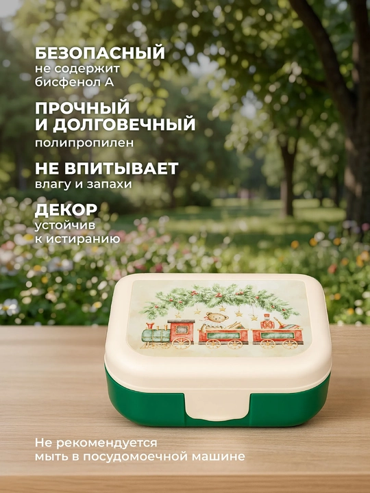 Ланч-бокс с декором, универсальный, для детей