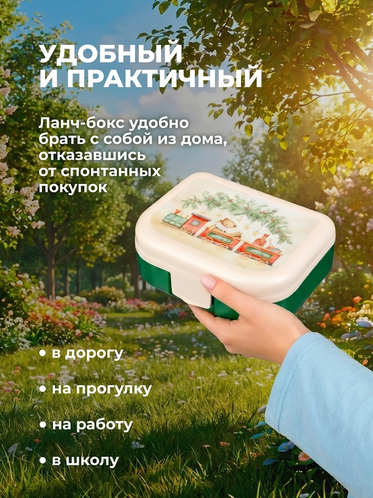 Ланч-бокс с декором, универсальный, для детей