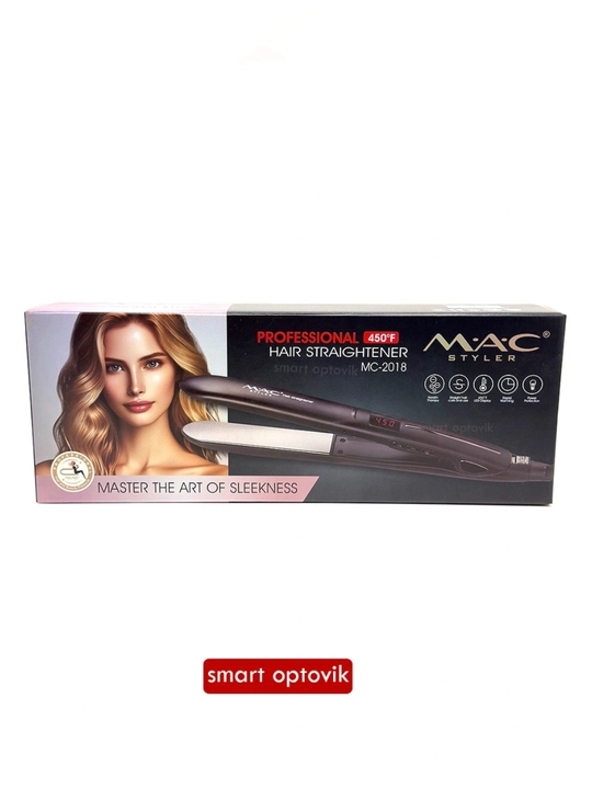 Soch dazmoli MAC Styler, professional soch tekislagich, titan plastinali, soch to‘g‘rilash
