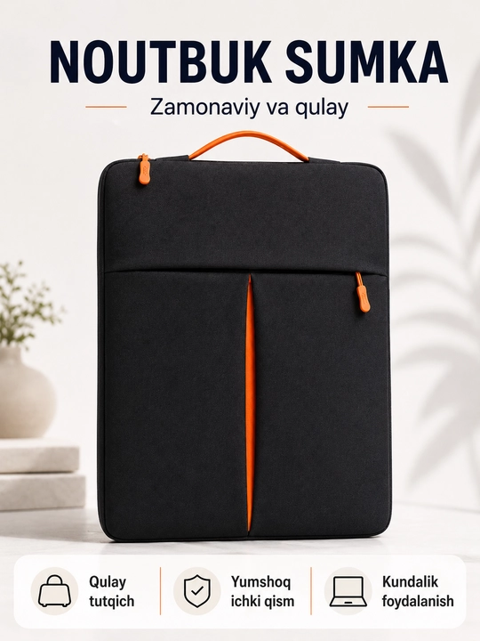 Noutbuk va Macbook 14-15.6 o'lchamli suv o'tqazmaydigan sumka - 