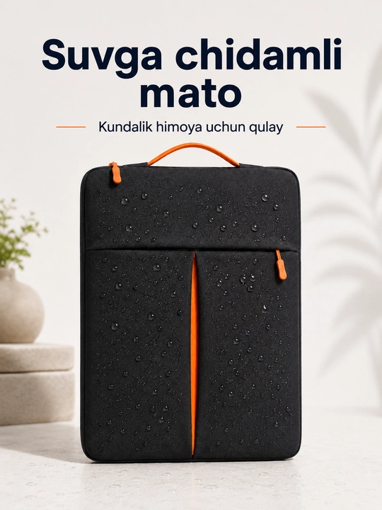 Noutbuk va Macbook 14-15.6 o'lchamli suv o'tqazmaydigan sumka