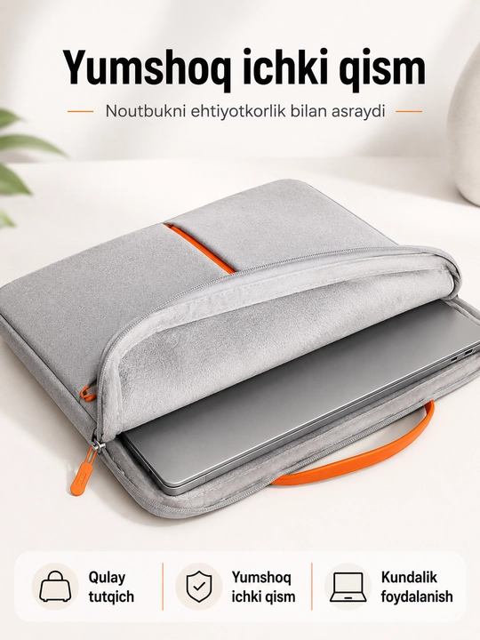 Noutbuk va Macbook 14-15.6 o'lchamli suv o'tqazmaydigan sumka