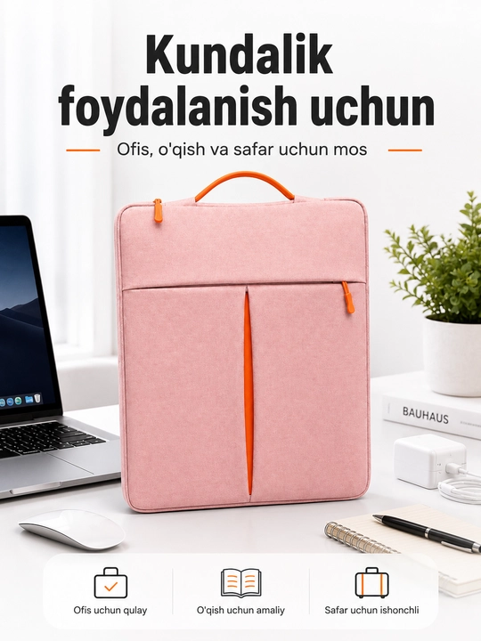 Noutbuk va Macbook 14-15.6 o'lchamli suv o'tqazmaydigan sumka