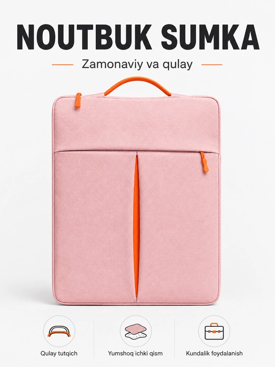Noutbuk va Macbook 14-15.6 o'lchamli suv o'tqazmaydigan sumka - 
