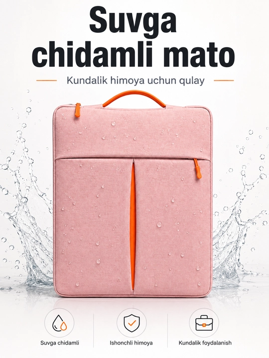 Noutbuk va Macbook 14-15.6 o'lchamli suv o'tqazmaydigan sumka