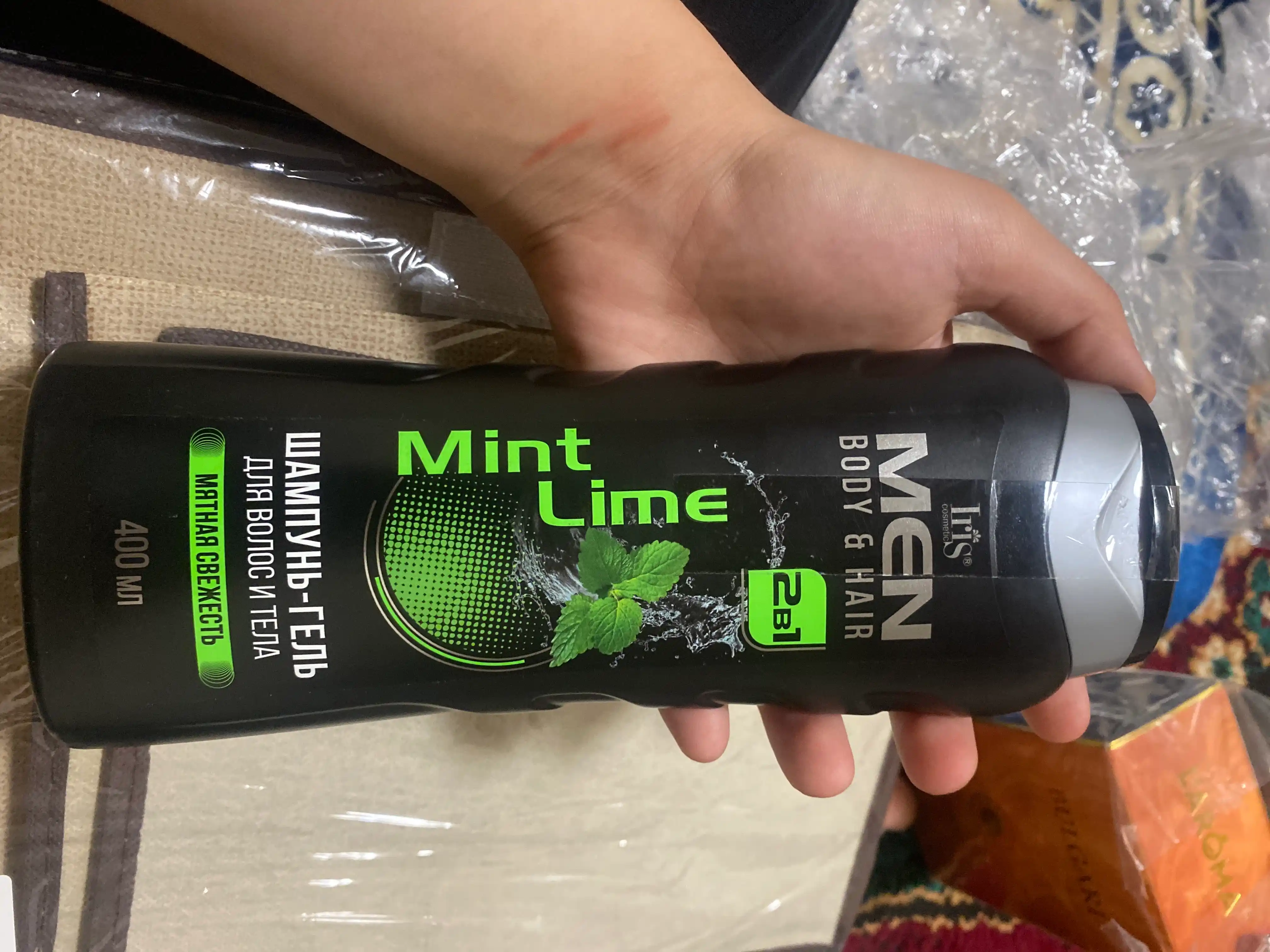 Shampun-gel soch va tana uchun Iris Men Mint Lime, 400 ml
