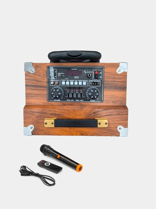 Bluetooth karaoke kolonka, mikrofonli, portativ akustika RGB LED