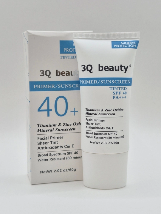 3Q Beauty Tinted SPF 40 PA+++ mineral quyoshdan himoyalovchi krem-praymeri, 60 g